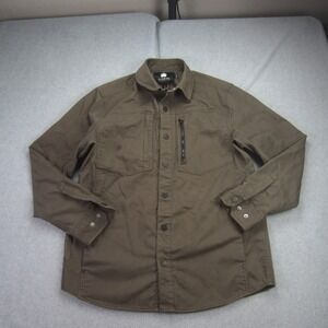 Alaskan Hardgear Duluth Trading Shirt Mens Brown Snap Front Workwear Outdoor